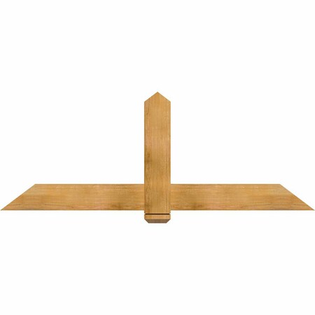 Ekena Millwork Eugene Rough Sawn Timber Gable Bracket, Western Red Cedar, 72"W x 27"H x 2"D x 6"F, 9/12 Pitch GBW072X27X0206EUG00RWR